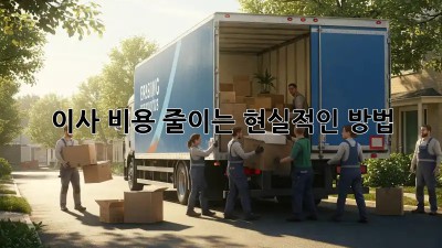 이사 비용 줄이는 현실적인 방법!