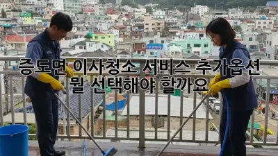 증도면 이사/청소 서비스 추가옵션, 뭘 선택해야 할까요?